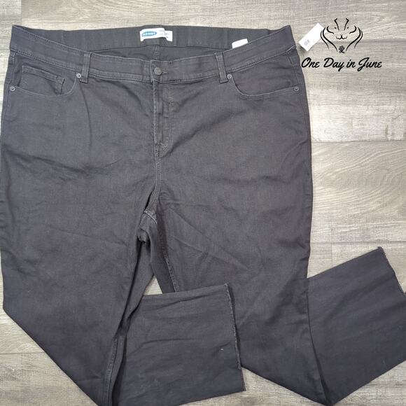 Old Navy Power Straight High Rise Jeans Size 24 Plus - Picture 1 of 6